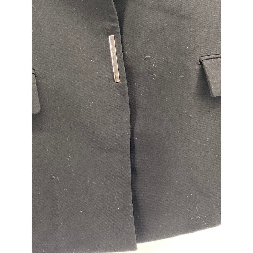 Zara Women’s Black Solid Chic Collarless Long Sle… - image 5